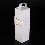 Handle Wine Bottle gift box UV Luxury Packaging Flat Cardboard gin champagne