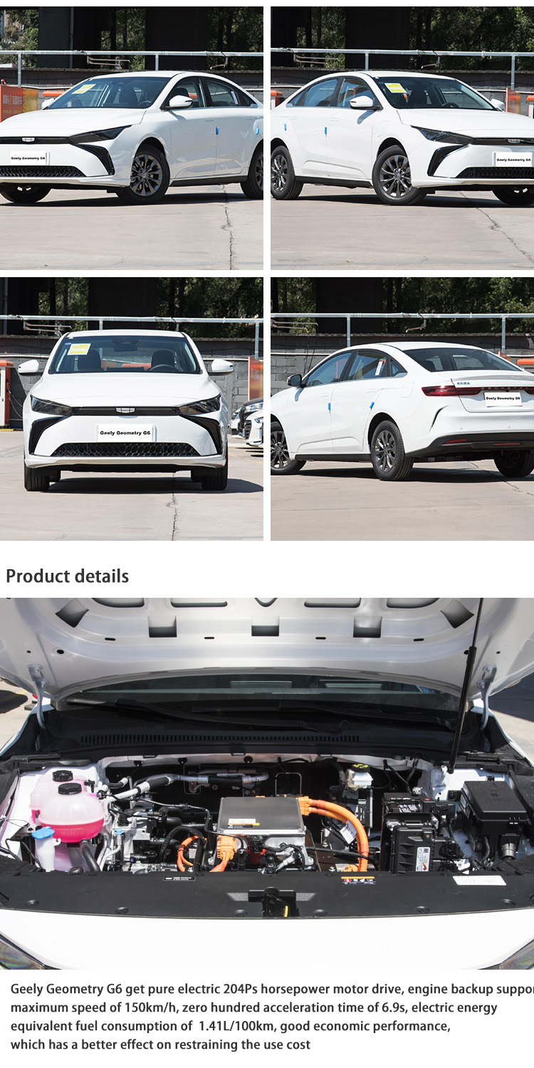 EV Used Geely Car Electric 4 Wheel Drive Sedans Vehicles Geometry G6