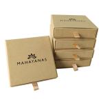Jewellery Slide Open Gift Boxes Eco Friendly Recycled Brown Kraft Paper Boxes