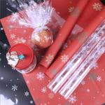 Christmas waterproof snowflake cellophane flower shop, Christmas Eve flower