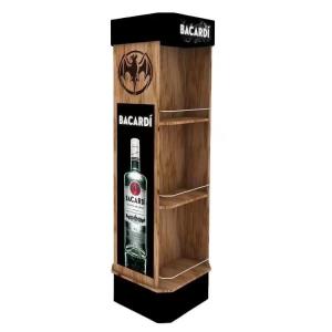 Wholesale Customized Wooden Display Rack Wooden Barcadi Display Stand Rum Retailing Idea for Retail Store from china suppliers