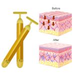 Stainless Steel T Shape Gold Energy Beauty Bar Sculpt Firm And Smooth Face