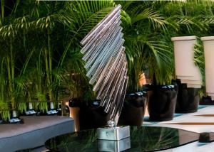 Wholesale Home Decor Table Metal Craft Tube Art Stainless Steel Sculpture from china suppliers