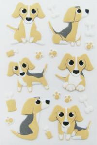 China Puppy Dog Puffy Animal Stickers For Home Wall Decor Custom Printed Removable on sale