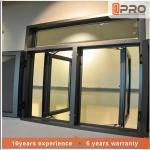 Horizontal Aluminum Casement Windows Double Hinged With Mosquito Net