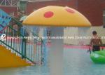Customized Fiberglass PVC Spray Aqua Park Equipment Cartoon Mushroom Shaped