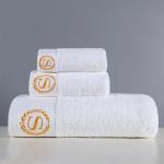Customized Logo Five-Star Hotel White Guesthouse Towels in Pure Cotton