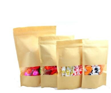 factory direct supply wholesale stand up pouches kraft paper zipper bag for good packing