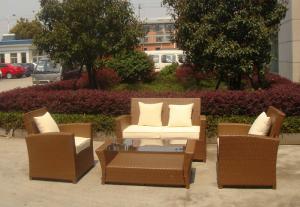 Wholesale KD 4pcs cheap garden sofas outdoor rattan sofa as customized color from china suppliers