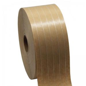 Wholesale Water Activated Self Adhesive Kraft Paper Tape Reinforced Brown Kraft Eco Paper Tape from china suppliers