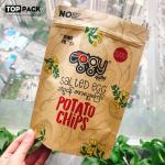 Resealable Paper Standing Pouch Potato Chips Kraft Stand Up Pouches