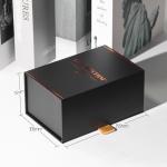 High grade perfume gift box customized double-sided gold stamping flip magnetic