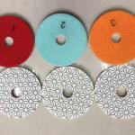 4 inch 3 Steps Concrete Polishing Tools Abrasive Pad 3mm Resin Thickness