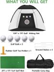 Golf Hitting Cage Practice Aid For Outdoor, Golf Practice Net, Hitting Aids Nets