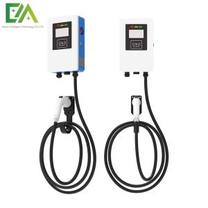 Wholesale 7KW 11KW 22KW Blue And White Wall-Mounted Electric Vehicle Single Gun AC Charging Pile/Portable Charger from china suppliers