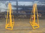 Foot Brake Hydraulic Cable Drum Stand Easy Move With Trapezoidal Structure