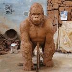 Bronze Life Size Gorilla Statue Sculpture Metal Brass Large Outdoor Sculptures