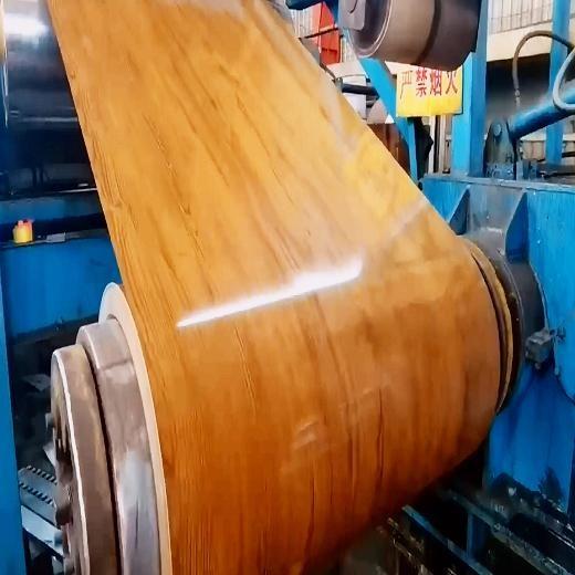 914mm Wooden Grain Prepainted Galvalume Steel Coil For Making Cold Strip Welded