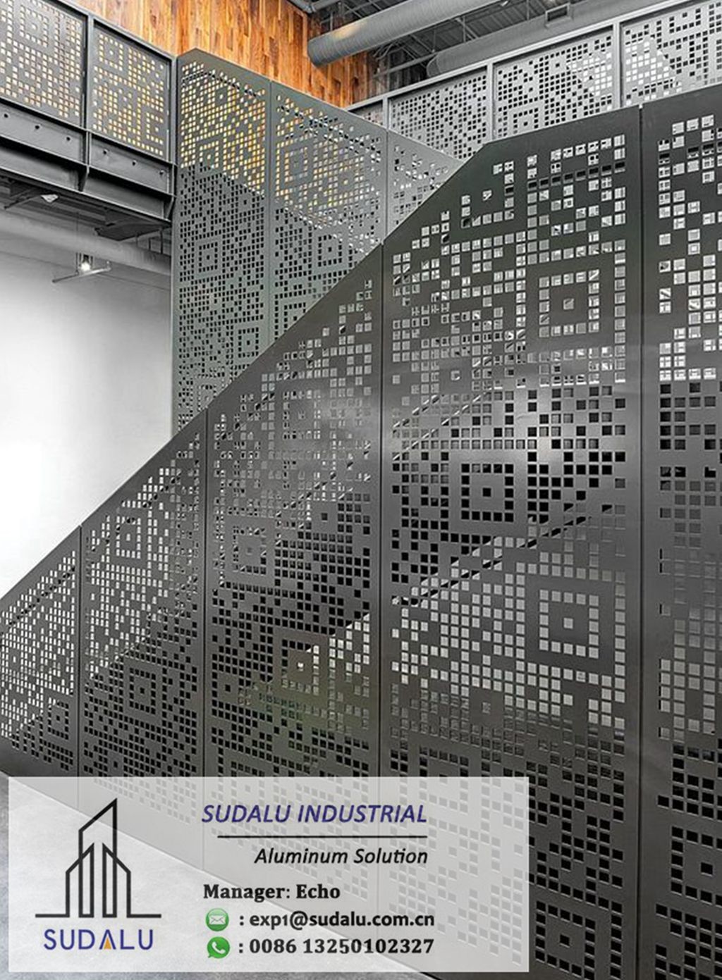 Customized Metal Railing Panel for Staircase Aluminum Carved Screen