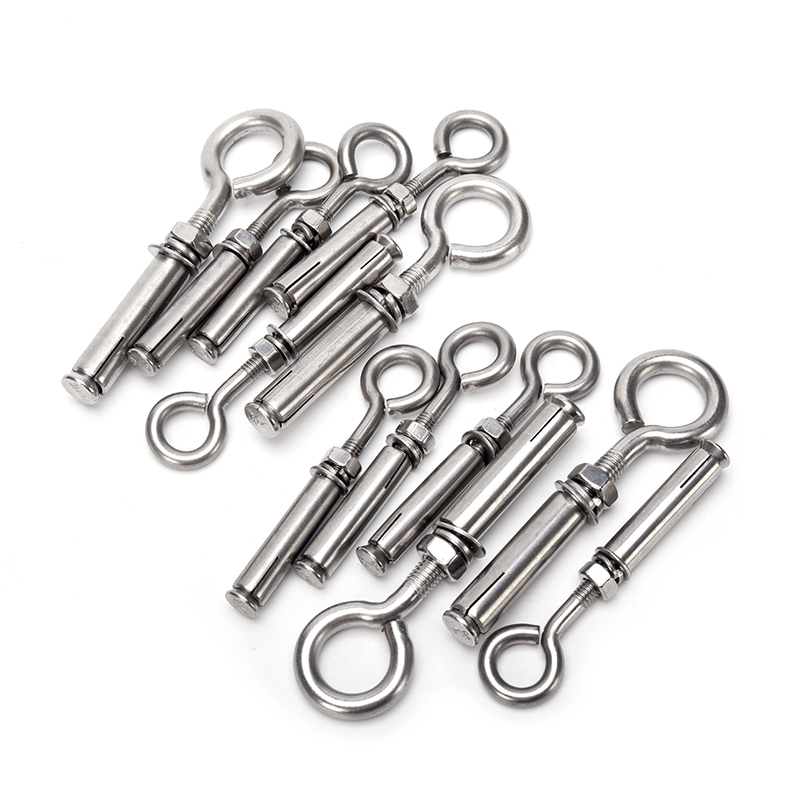 M6 M8 M10 M12 M14 M16 M20 Round Head Style Stainless Steel 304 Hardware Fitting Fine Pitch Hook with Nut Eye Bolt