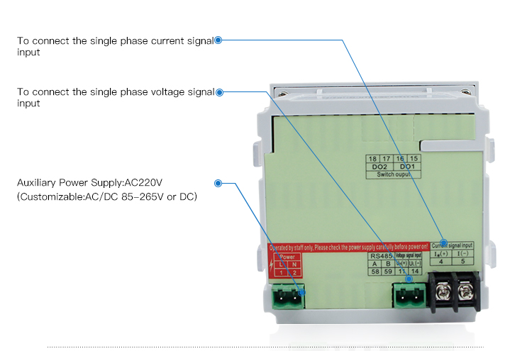 CN-UIF33 96*96 mm Single Phase A&V&Hz Multi Meter for electrical panels