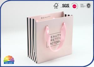 Wholesale Custom Color Luxury Printed Paper Shopping Gift Bags With Nylon Handle Ropes from china suppliers