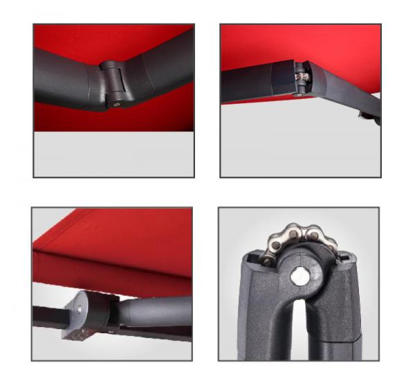 Balcony Folding Arm motorized patio awning Full Card Awning Black Shop Awning Aluminum