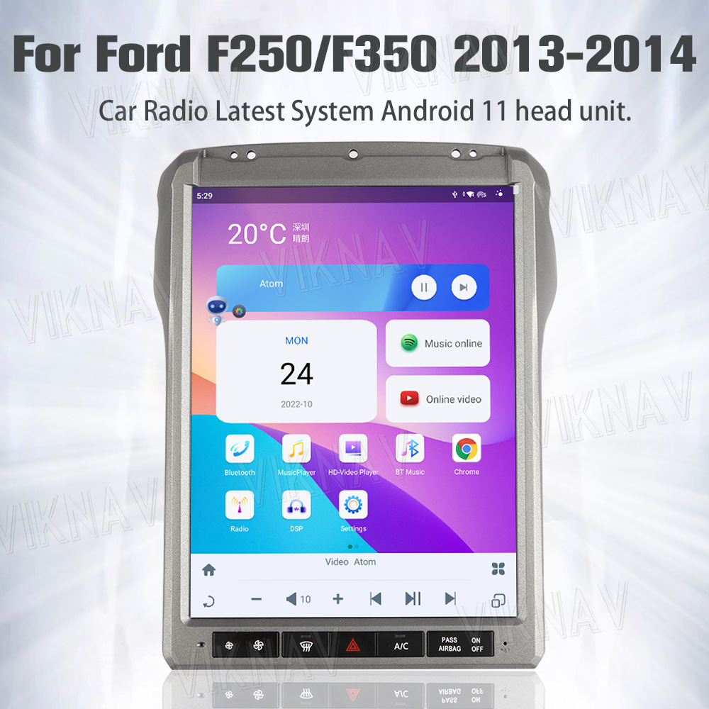 12.1'' Touch Screen 8core Android 13 Car Dvd Player For Ford F250/F350 2013-2014