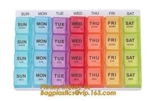 Wholesale week pill box 7 day Medicine Pill box for health care,Customized logo Hot sales colorful plastic pill box,7 day pill box from china suppliers