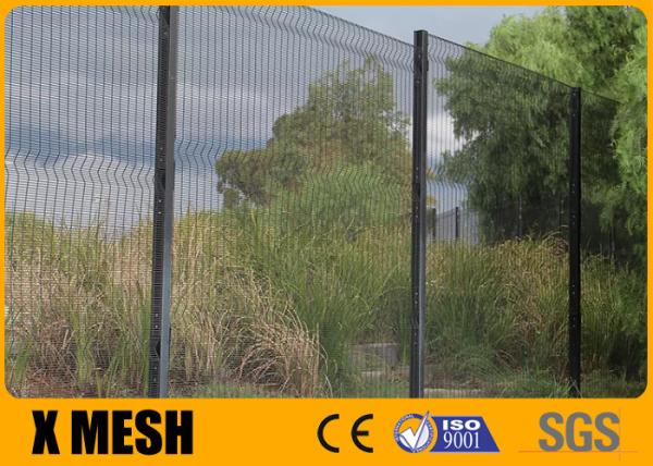 Hot Dip Galvanized Anti Climb Mesh Fence 6000mm Height For High Security Prison