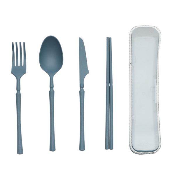 Foldable 4-PC Cutlery Set High Temperature Resistant Eco Tableware Accessories