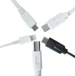 White Sync USB Charging Data Cable Tangle Free ISO 9001 Approval