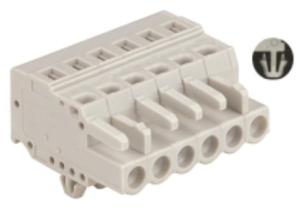 Wholesale Spring-cage Clamp Terminal Female snap-in syle Pitch: 5.00mm/0.197 in from china suppliers