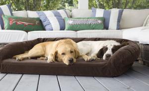 China Luxury Suede Memory Foam Orthopedic Dog Bed , Non - Slip Bottom Orthopedic Egg Crate Dog Bed on sale