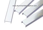 U20mm Glossy Silver U Shaped Aluminum Splint / Channel / Brace For Border