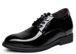 Black Oxford Lace Up Elevator Men Shoes Solid Slip - On Branded Formal Shoes For