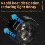 DC8-80V 120W 6500k Motorcycle LED Headlight Waterproof IP68 Fog Driving