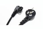 Hot sale Oxygen-free copper black power cord 10A 0.5m-10mAngled female power