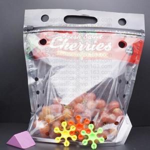 Wholesale slider Zipper Top, Vest Handle Pouch Bags, Keep Fresh pouch Bag with air Holes hanging hole, handy Handle from china suppliers