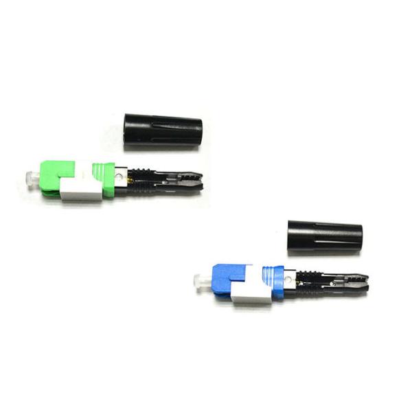 Clamshell / Screw Fast Connect Fiber Connectors , Green 55mm Field Installable Connector