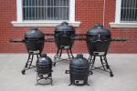 56cm SGS Black 22 Inch Kamado Grill Glazed Treatment Surface