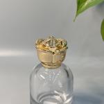 Customized Flower Shaped Zinc Alloy Metal Perfume Cap for Elegant and Durable
