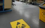 Fire Rating 6.5mm ESD Floor Tiles PVC Conductive Floor Tiles Light Grey Color
