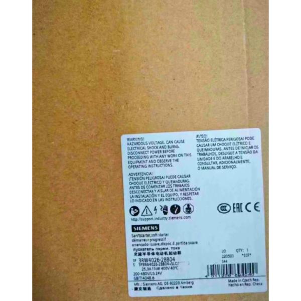 SIEMENS 3RW4026-2BB04 SIRIUS SOFT STARTER S0 25 A, 11 KW/400 V, 40 °C 200-480 V