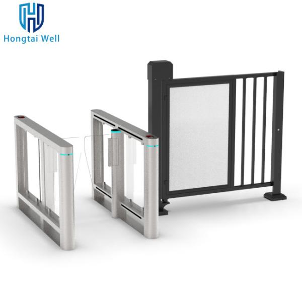 Pedestrian Swing Turnstile Gate 304 Stainless Steel Cabinet With Face Recognitio