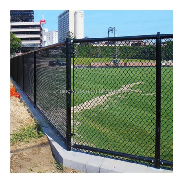 Galvanized PVC Coated Diamond Fence Black Chainlink Fencing Perfect for Your