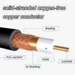 Lightweight Coax And Power Cable Flexible RG6 RG11 RG58 RG59 RG179 RG213