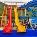 Swimming Pool Speed Water Slides Fiberglass Environmental Friendly