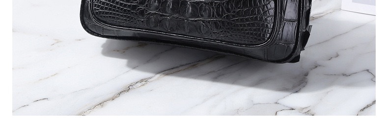 Exotic Genuine Crocodile Skin Silver Chain Lady Purse Real True Alligator Leather Women Purse Female Single Shoulder Bag