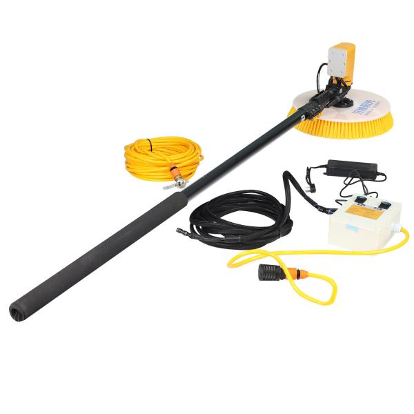 18-Feet Telescopic Aluminum Alloy Pole Rotating Brush for Solar Panel Cleaning